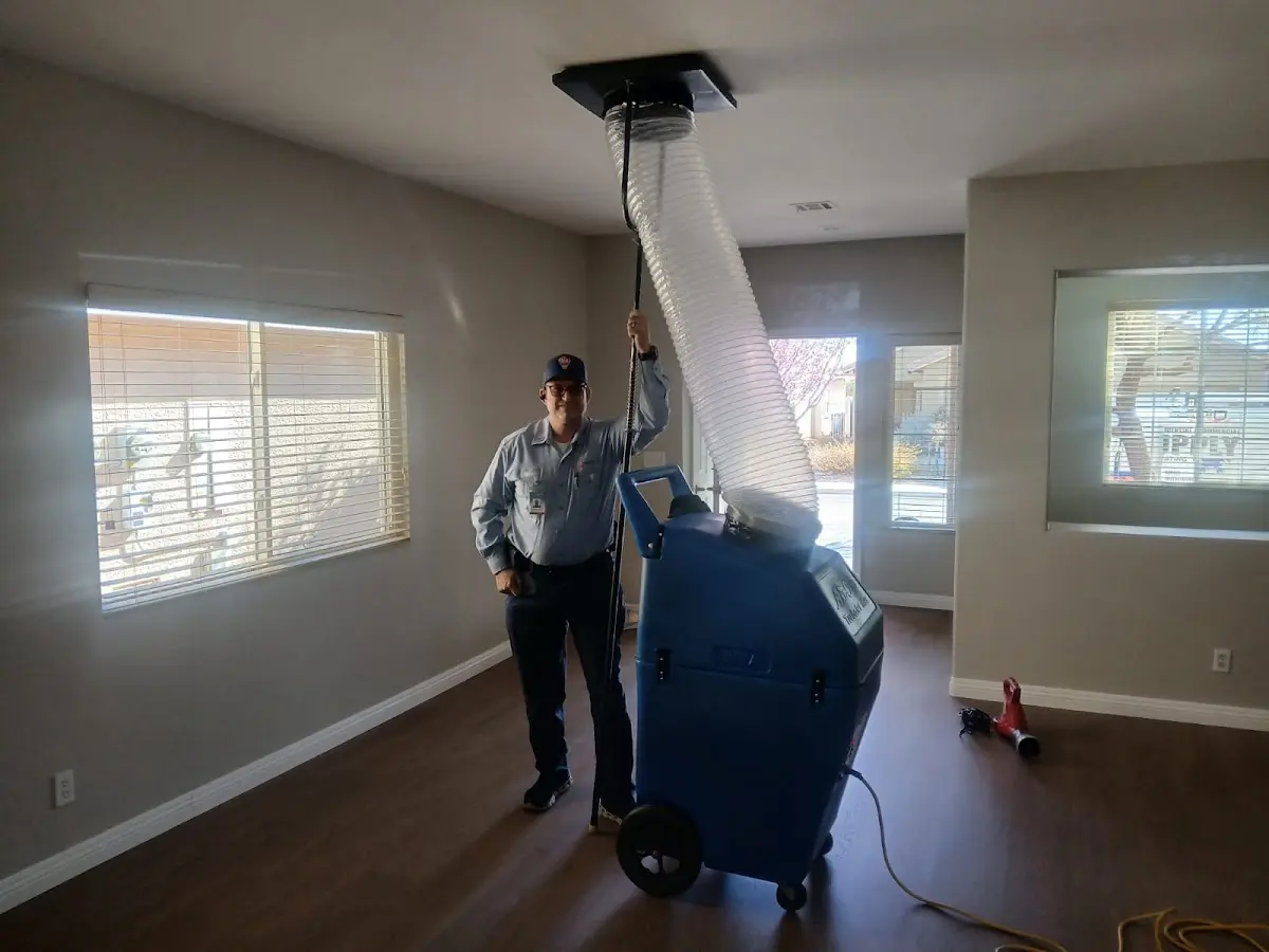 Professional Dryer Vent Cleaning work inside a Roseville home